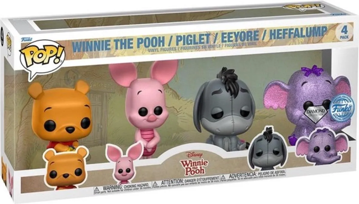 Funko Disney Winnie the Pooh Diamond US Exclusive 4-Pack
