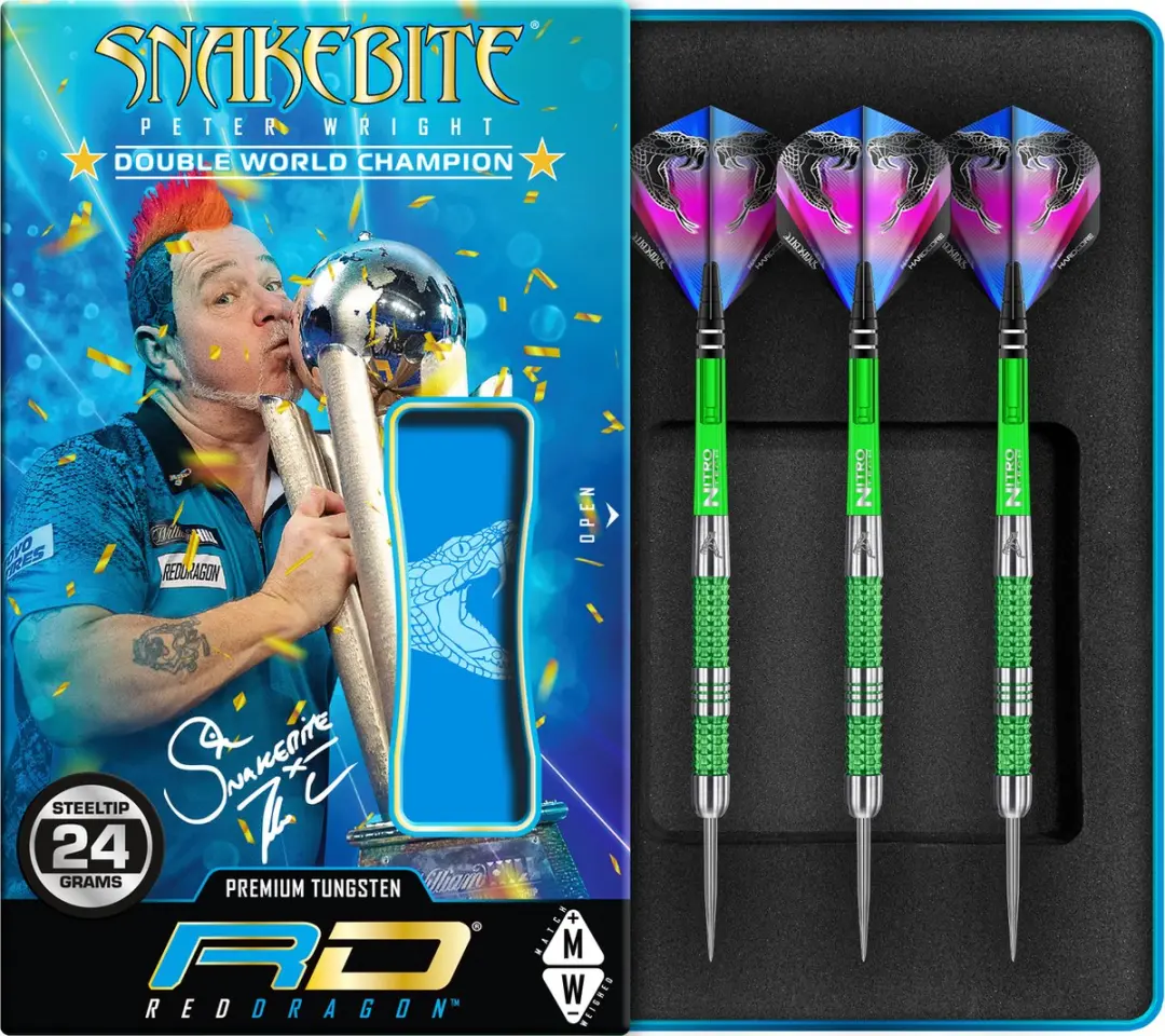 Red Dragon Peter Wright Snakebite Mamba Dartpijlen 3 Stuks