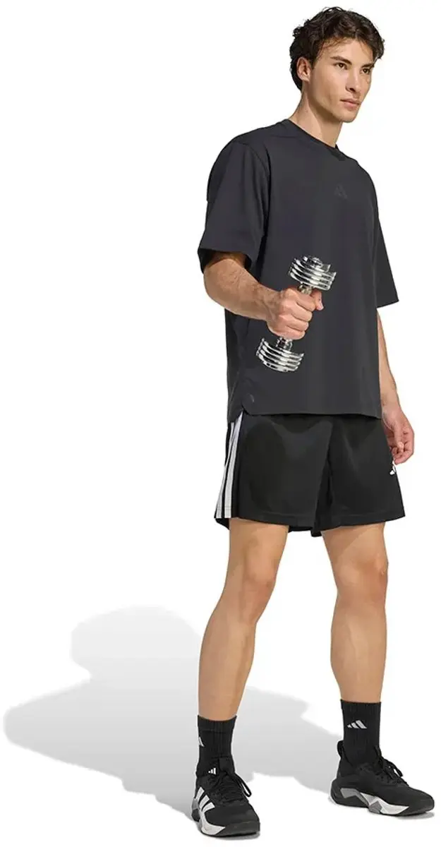Adidas Workout Essentials Base 3 Stripes Korte Broek 3XL - Zwart