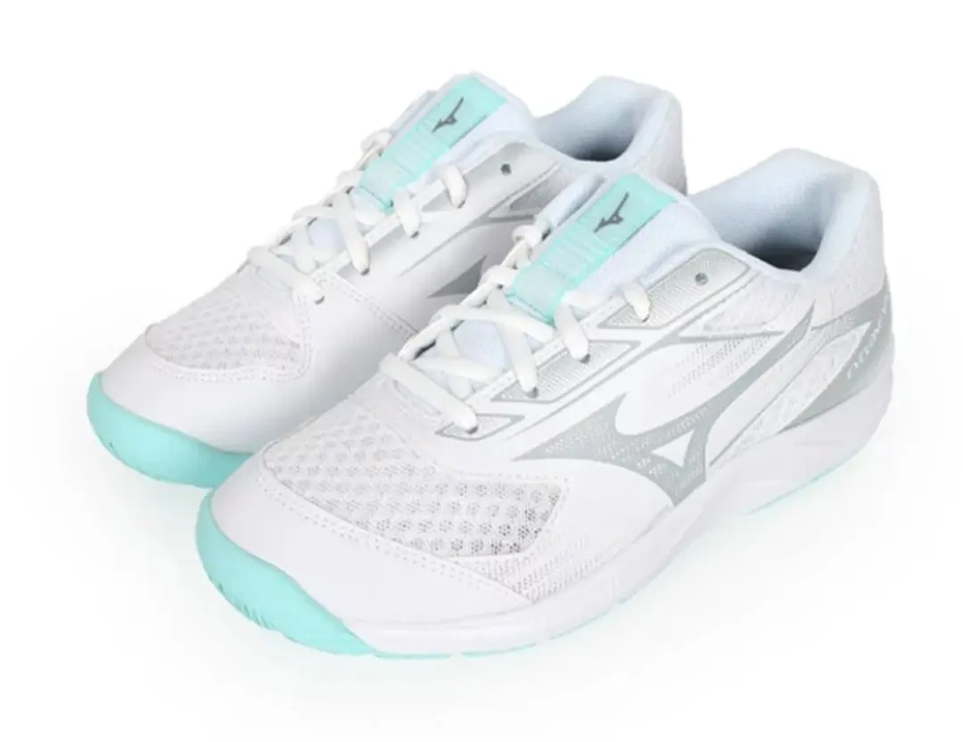 Mizuno Cyclone Speed 5 Indoorschoenen Dames 38.5 - Wit/Grijs/Blauw