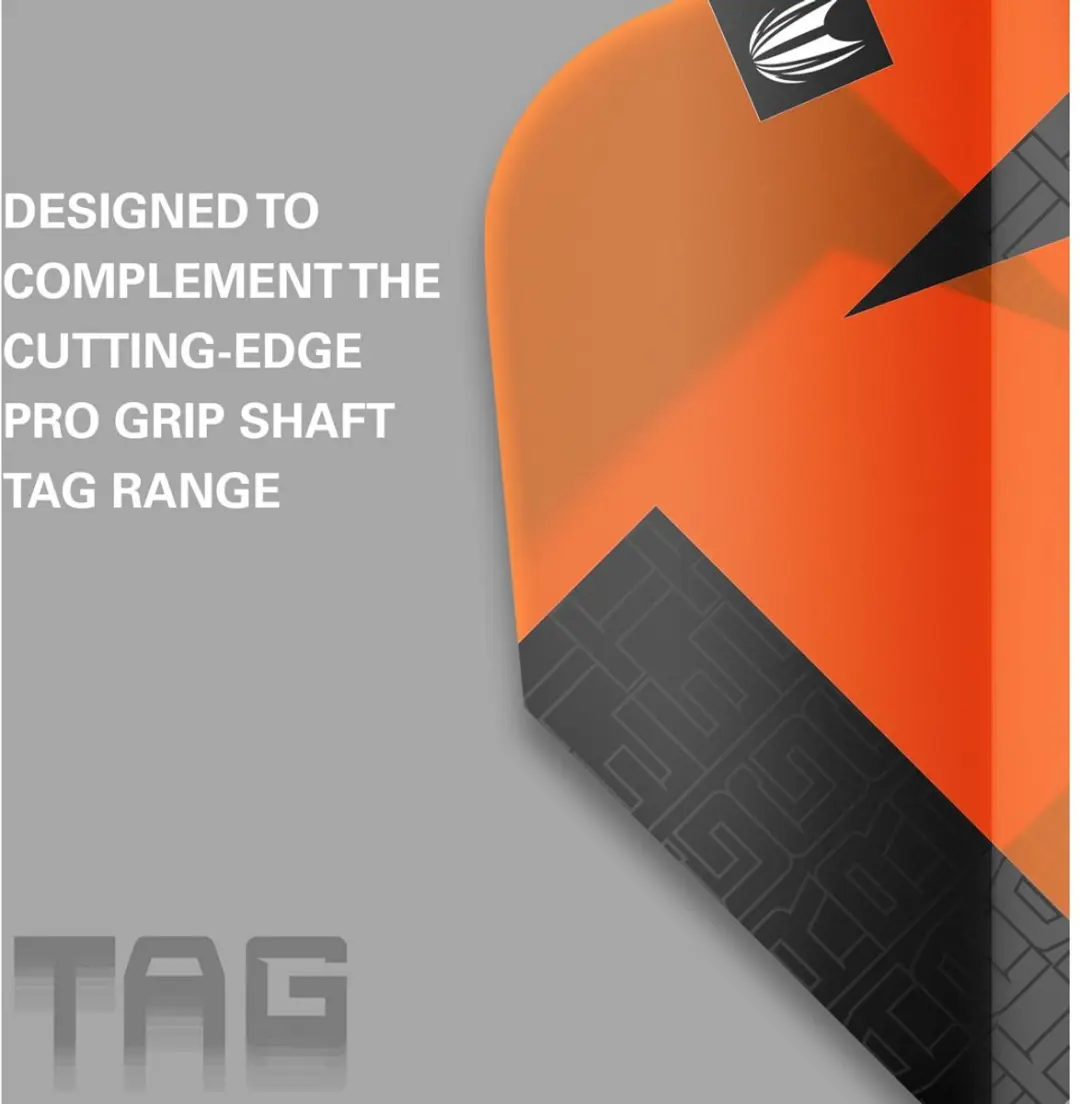 Target Tag 3 Set TA-337820 Dart Flights - Zwart/Orange