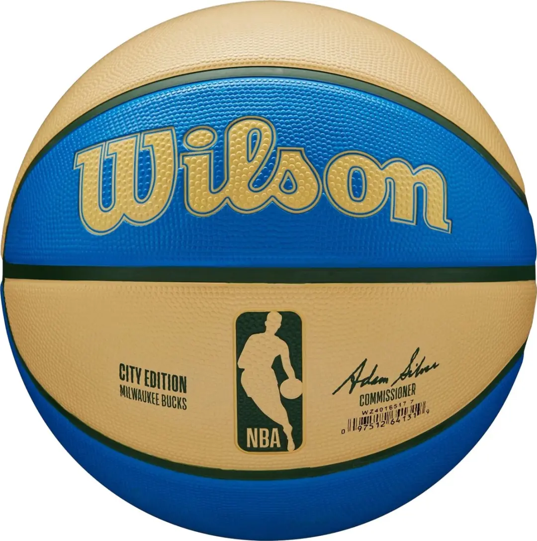 Wilson NBA Milwaukee Bucks Basketbal Maat 7 - City-editie