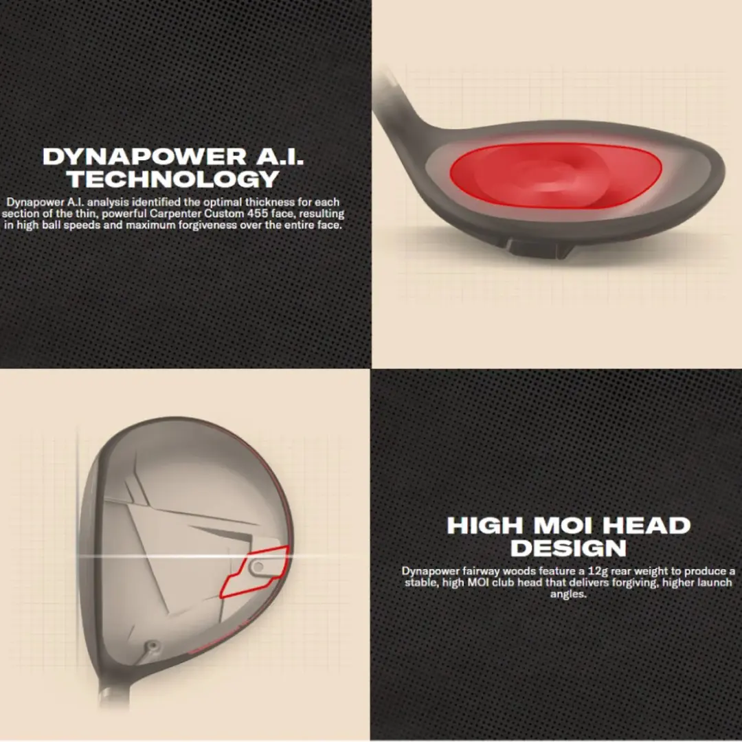 Wilson Staff DynaPower Fairway Wood 2023 5 18° - Rechtshandig Regular - Zwart Rood