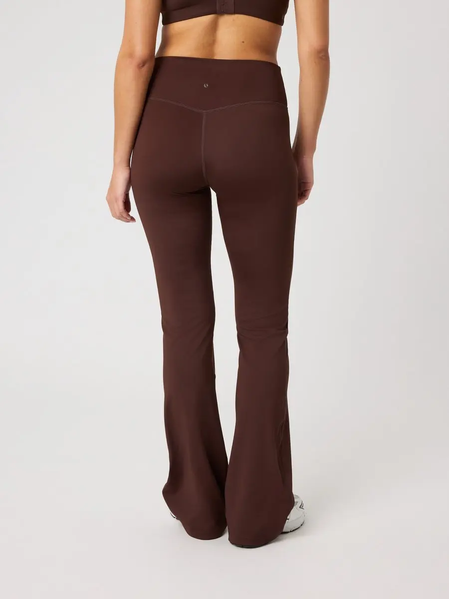 Björn Borg Sportbroek Dames Flare Tight - Gerecycled Polyester - Coffee Bean Bruin - XXL