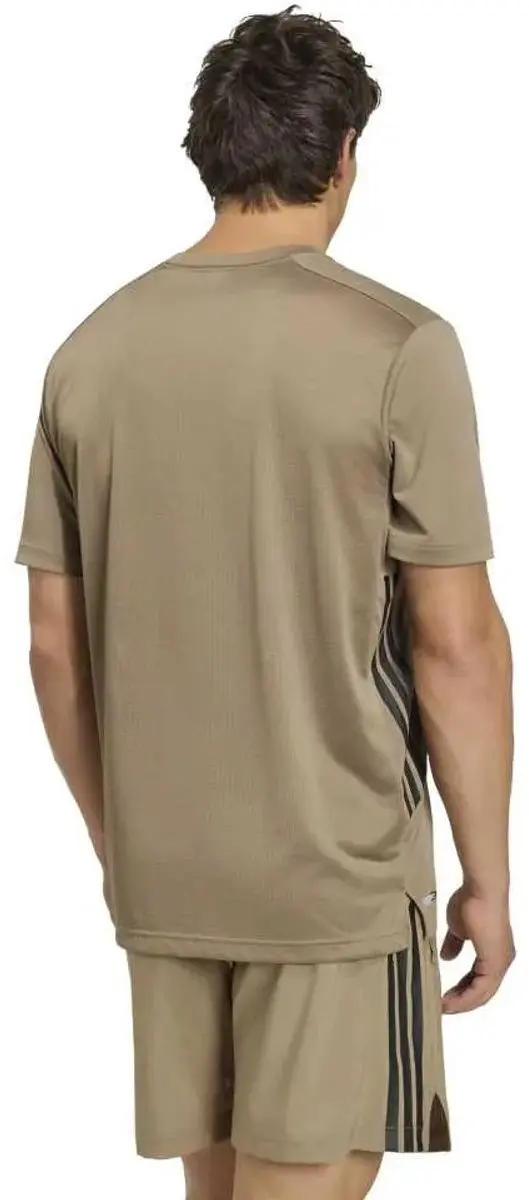 Adidas Tech Essentials T-shirt 3 Stripes - L - Khaki