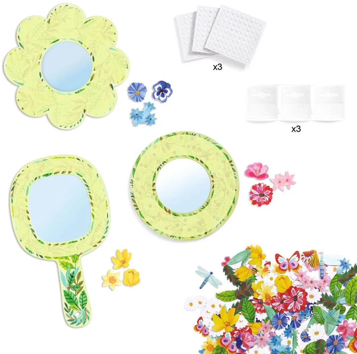 Djeco Pretty Flowers Mozaïeken & Stickers - Multicolor