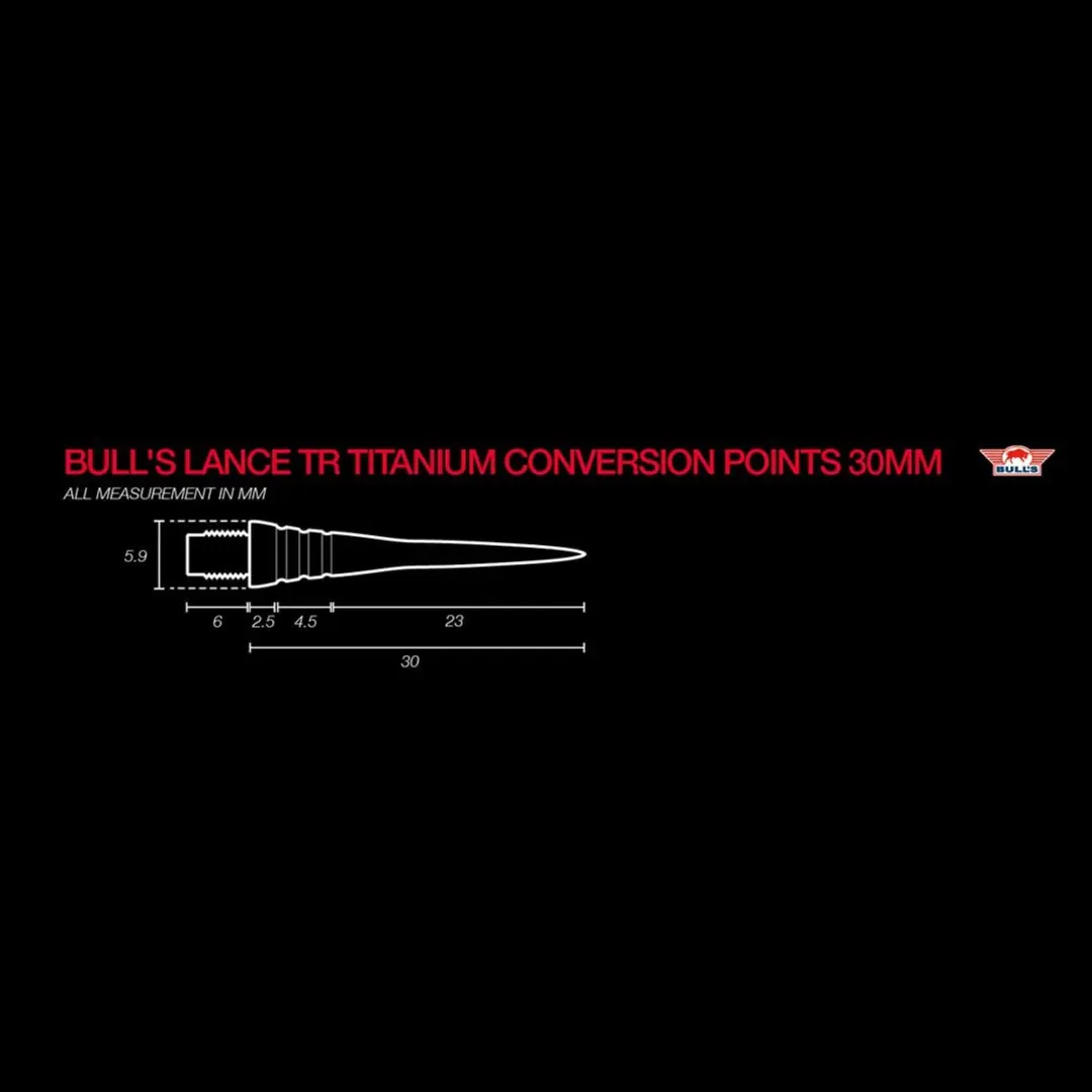 Bull's Lance TR Titanium Conversion 30mm - 3 Stuks - afbeelding 2 van 5