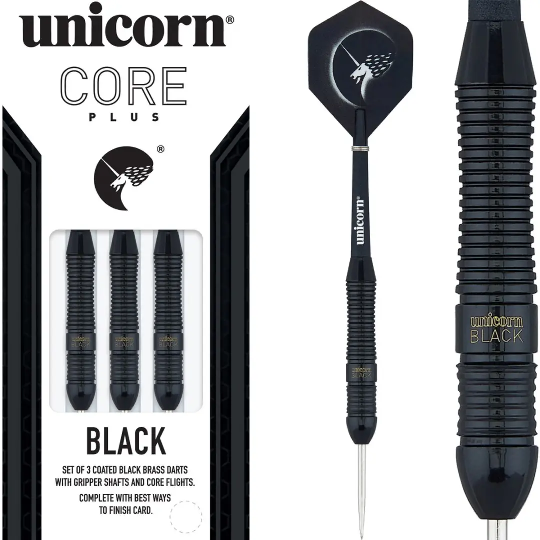 Unicorn Core Plus Black Brass Dartpijlen 22g
