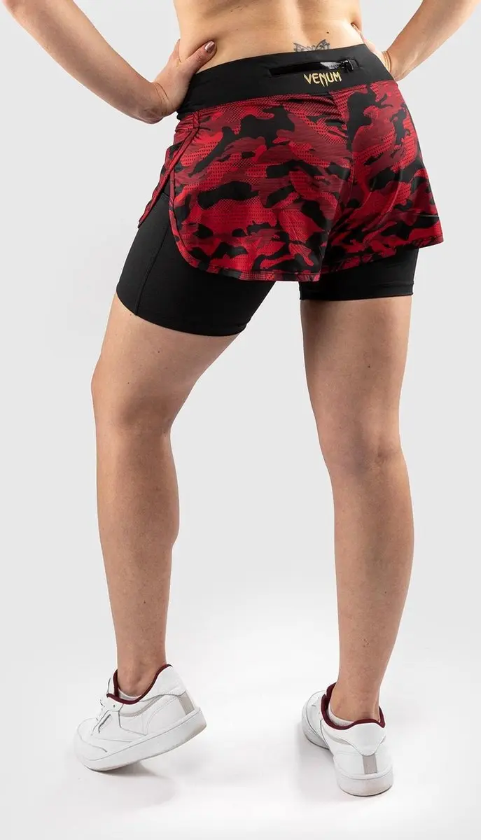 Venum Defender 2.0 Hybrid Compression Shorts - Dames XS - Zwart/Rood - afbeelding 6 van 6