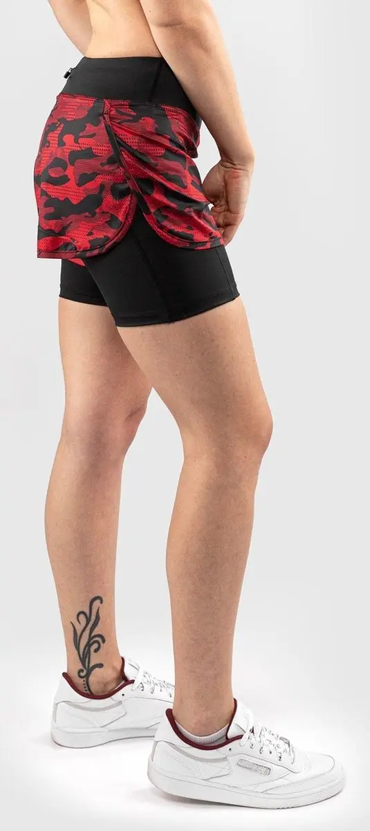 Venum Defender 2.0 Hybrid Compression Shorts - Dames XS - Zwart/Rood