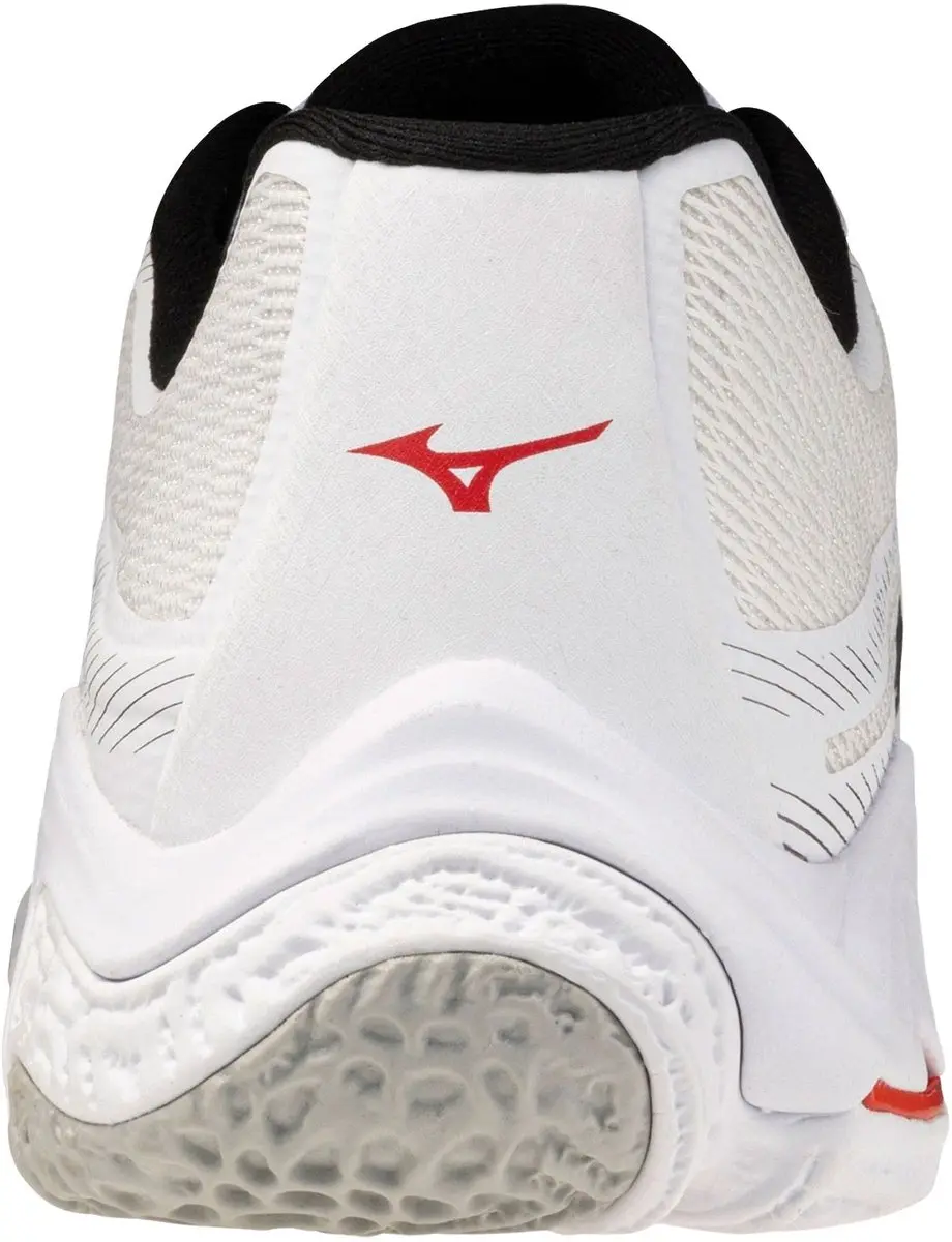 Mizuno Wave Lightning Elite Indoorschoenen 44 - Wit/Zwart/Rood - afbeelding 6 van 6