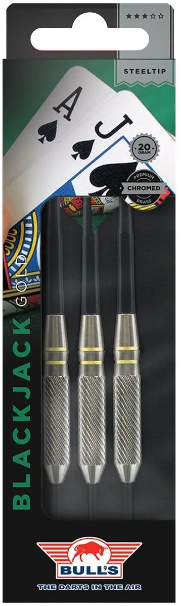 Bull's Black Jack Brass Gold Dartpijlen 20g - 3 Stuks