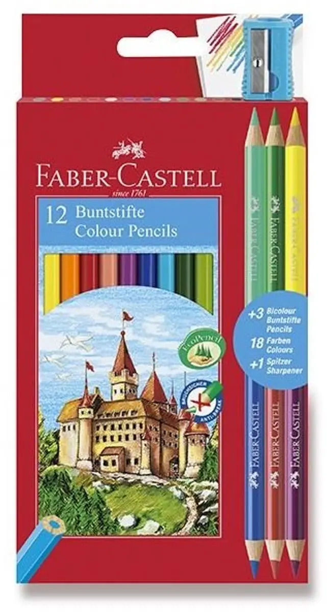 Faber-Castell Kleurpotloden - 15 Stuks - 18 Kleuren