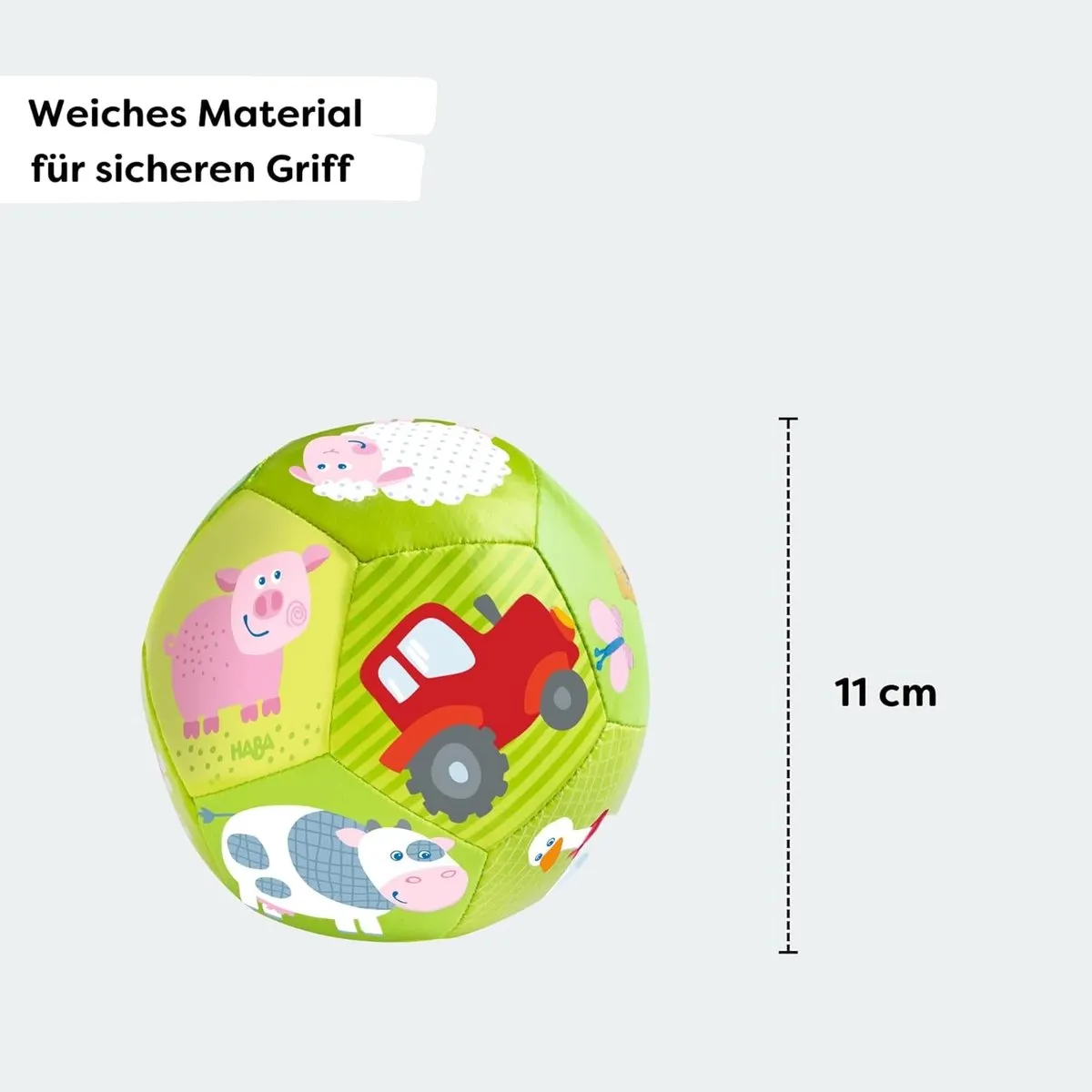 Haba Boerderijdieren Bal - Ø11cm Groen