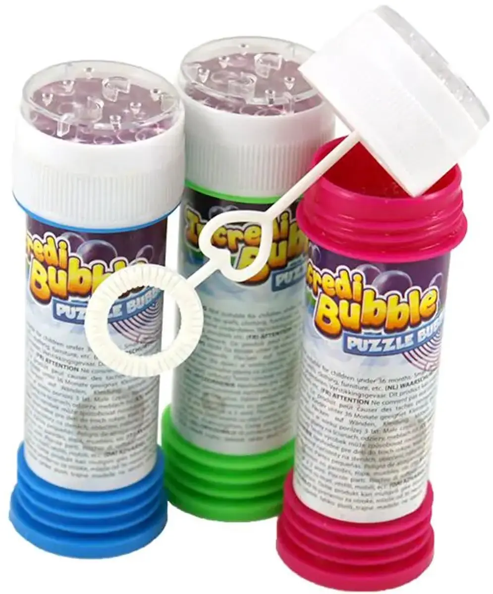Eddy Toys Bubblewand & Vloeistof 12x50ml - Meerkleurig