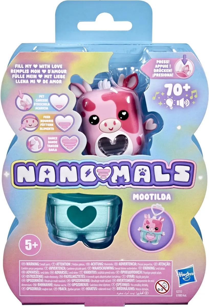 Hasbro Nanomals Mootilda Roze Koe - Meerkleurig