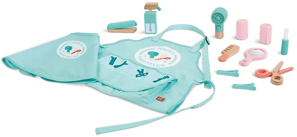 Hape Haarsalon Set E3060 - 15 Stuks - Groen