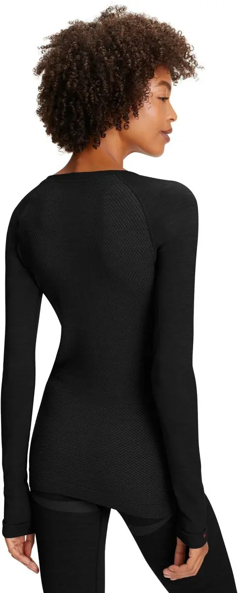 FALKE Wool-Tech Light Dames T-shirt Lange M 33474 - Zwart