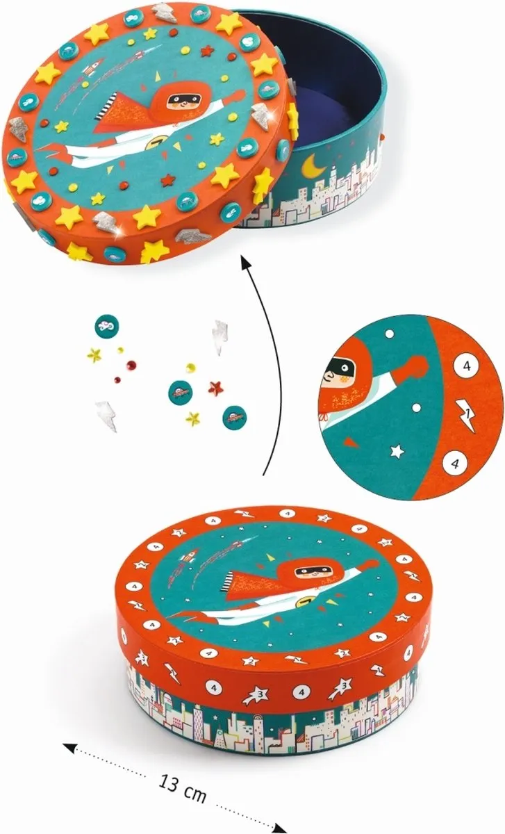 Djeco Super Treasure Mozaïeken & Stickers - Multicolor