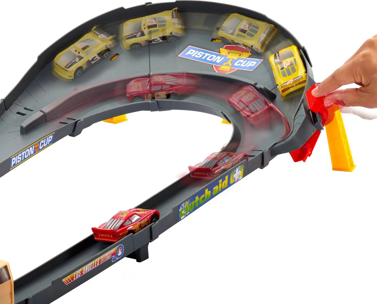Mattel Disney Pixar Cars NASCAR Baanwisselrace HXJ33 - Multicolor