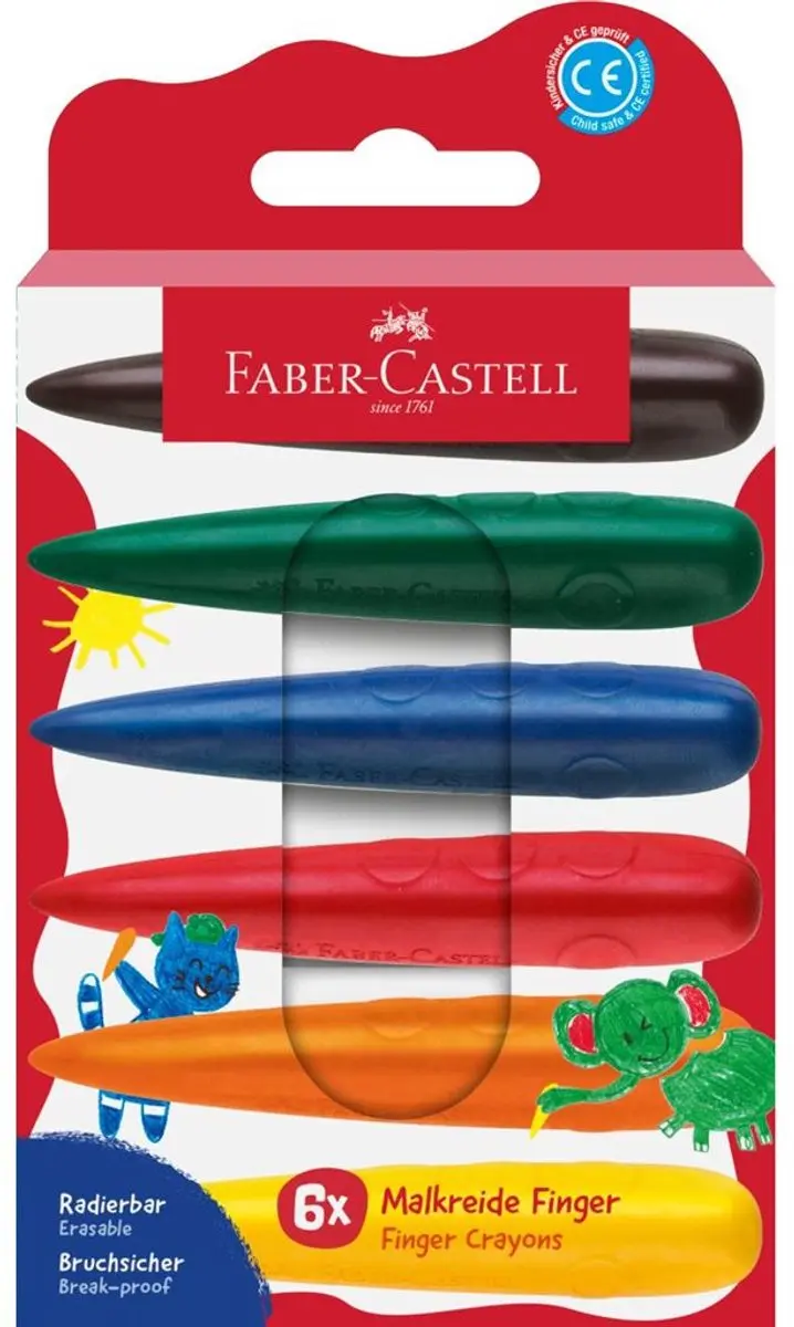Faber-Castell Fingers Waskrijt 6 Stuks