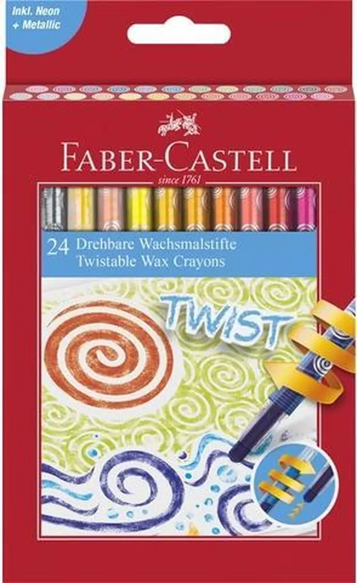 Faber-Castell Waskrijt Draaibaar 24 Stuks FC-120004