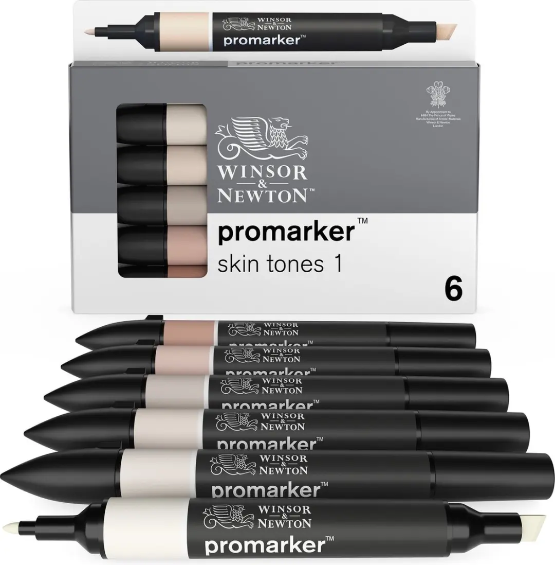 Winsor & Newton Promarker 6 Skin Tones Set - 6 Stuks