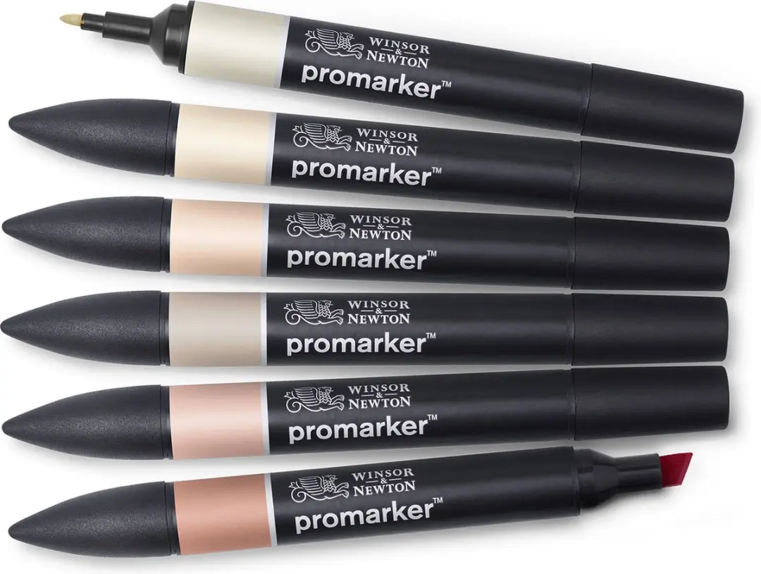 Winsor & Newton Promarker 6 Skin Tones Set - 6 Stuks