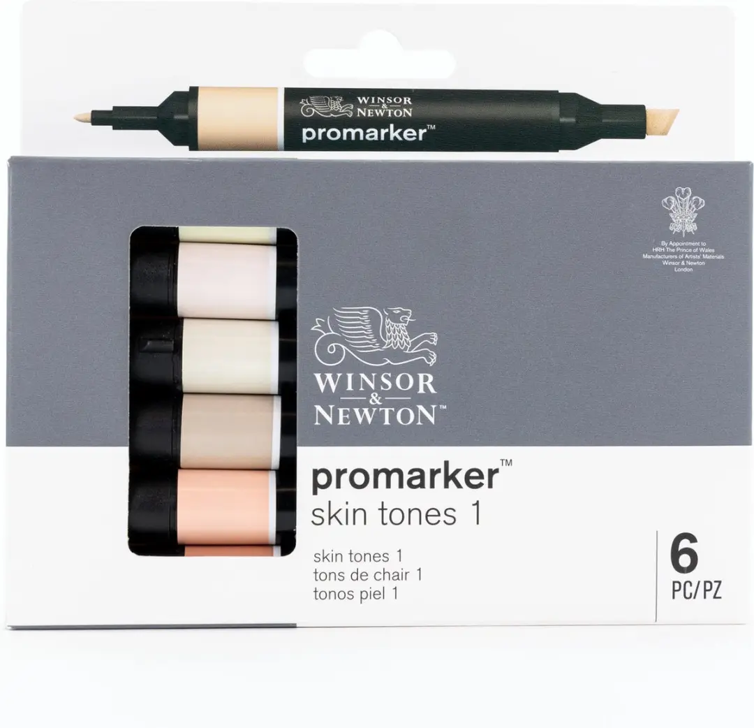 Winsor & Newton Promarker 6 Skin Tones Set