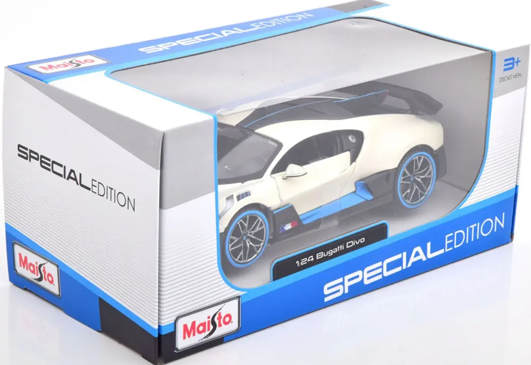 Bugatti Divo Maisto Modelauto - Wit Metallic