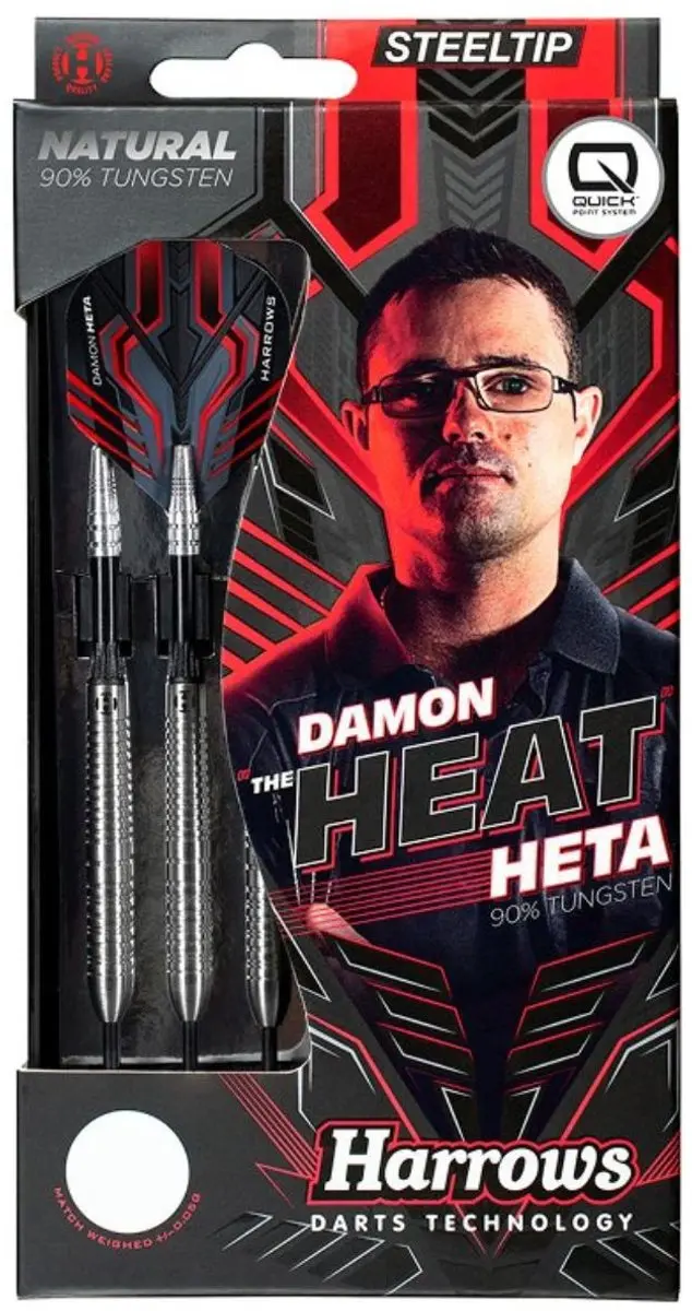 Harrows Damon Heta Natural 90% Tungsten 23gr Darts - 3 Stuks