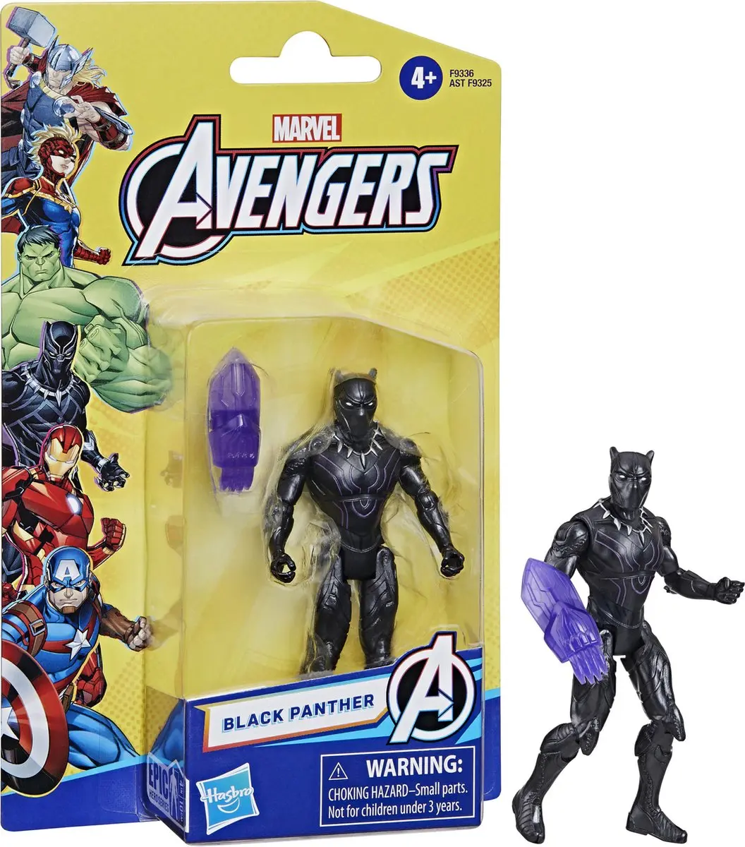 Spider-Man Marvel Avengers Black Panther Figuur 10cm - 5010996197085