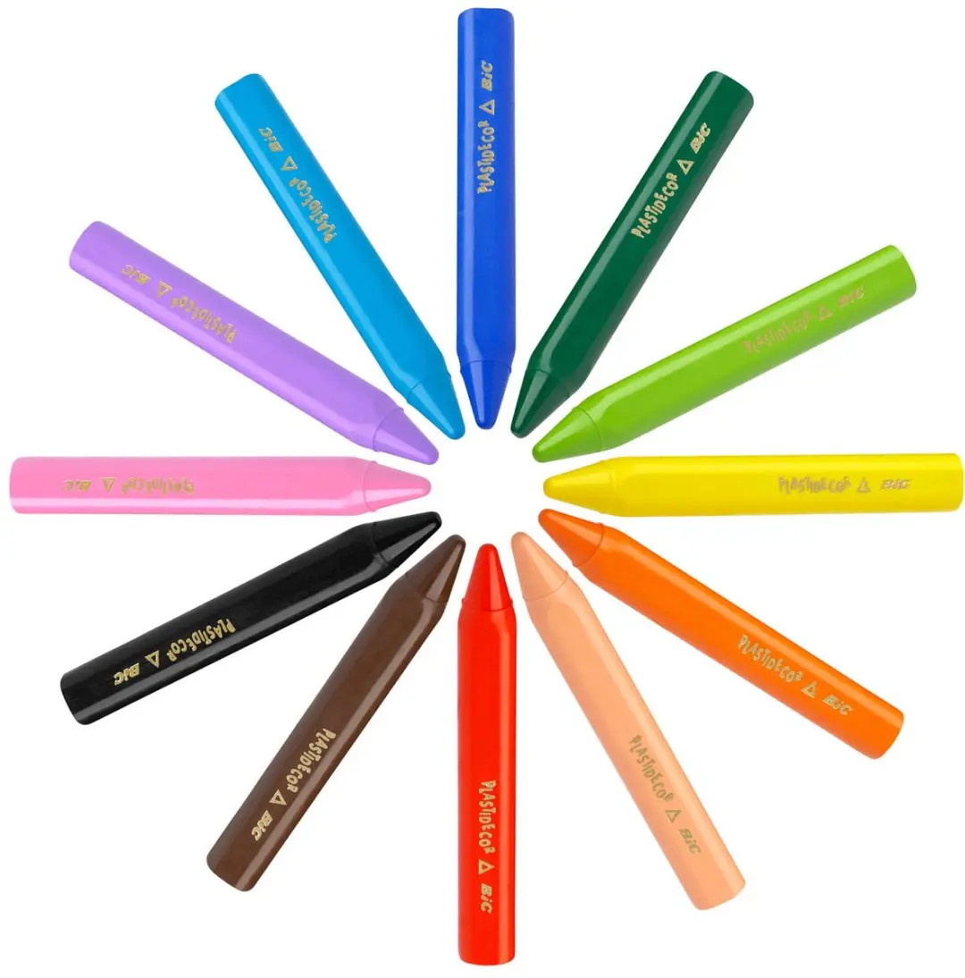 Bic Kids Plastidecor Triangle Waskrijtjes 144 Stuks - Meerkleurig