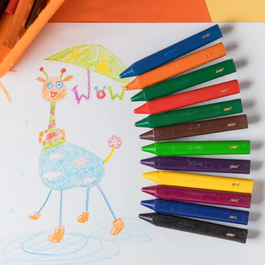 Bic Kids Plastidecor Triangle Waskrijtjes 144 Stuks - Meerkleurig