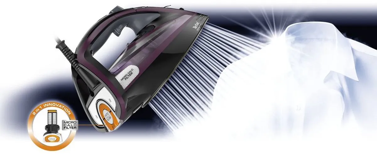 Tefal Ultimate Pure FV9835 Stoomstrijkijzer 3200W - Paars