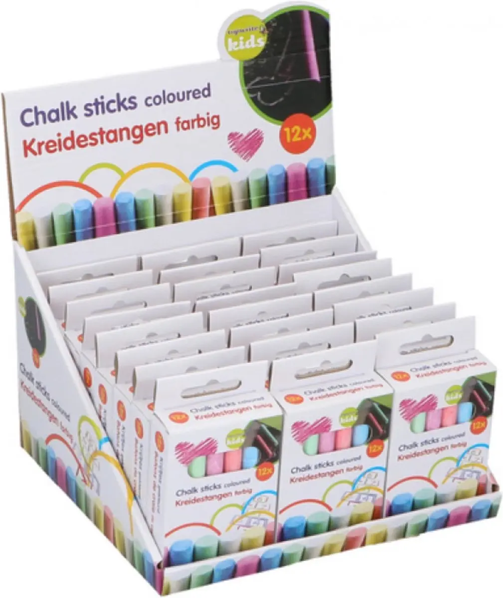 Eddy Toys Stoepkrijtset 12-delig