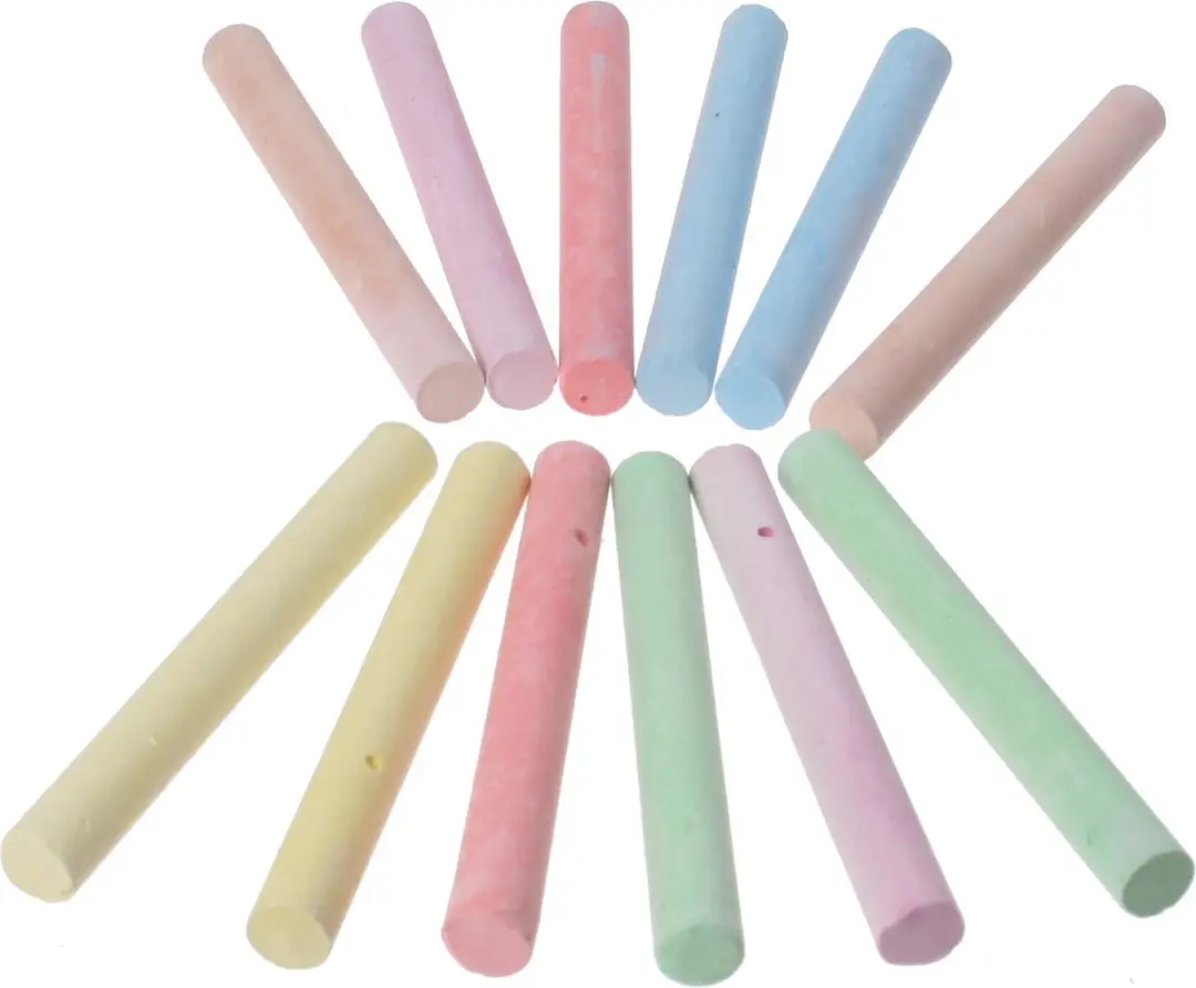 Eddy Toys Stoepkrijtset 12-delig - 6 Kleuren