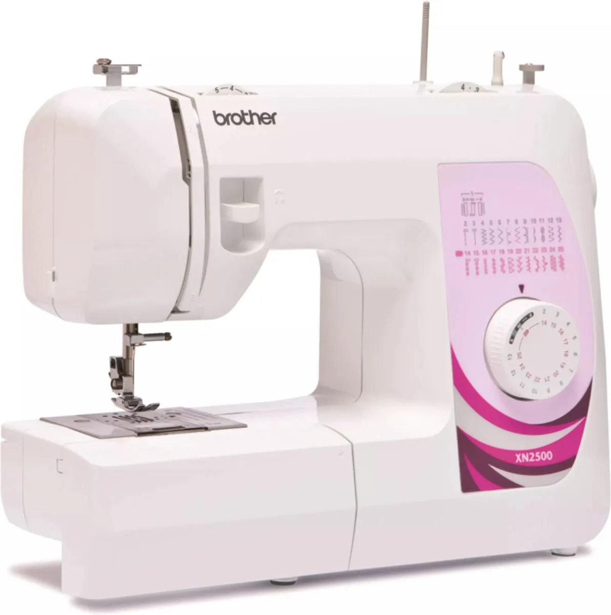 Brother XN-2500 Naaimachine - 25 Steken - Wit/Roz - afbeelding 6 van 6