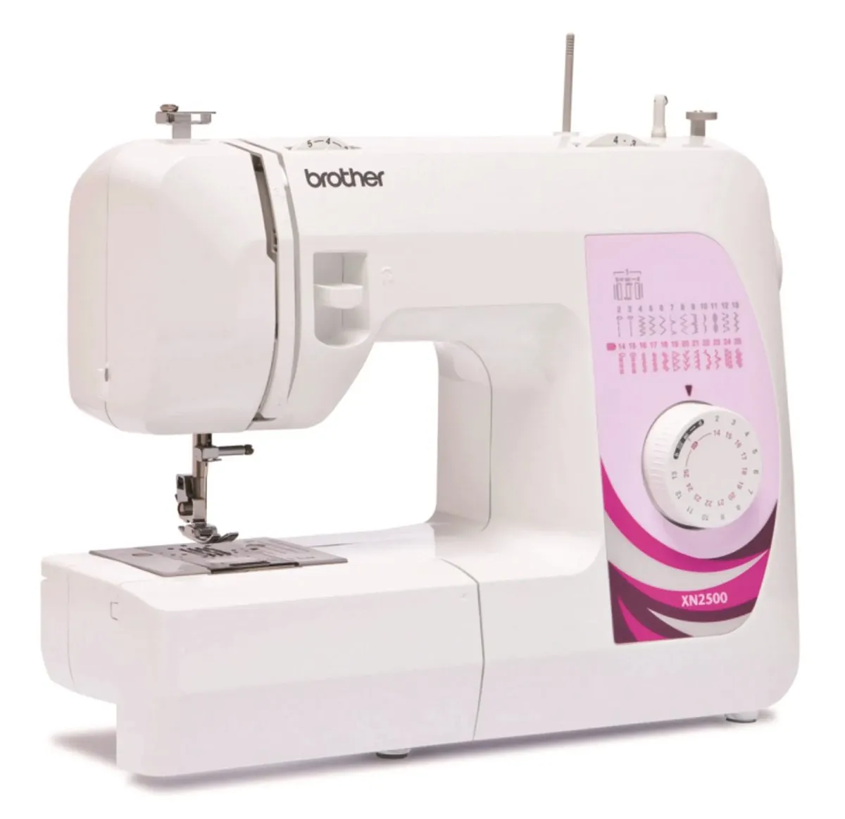 Brother XN-2500 Naaimachine - 25 Steken - Wit/Roz
