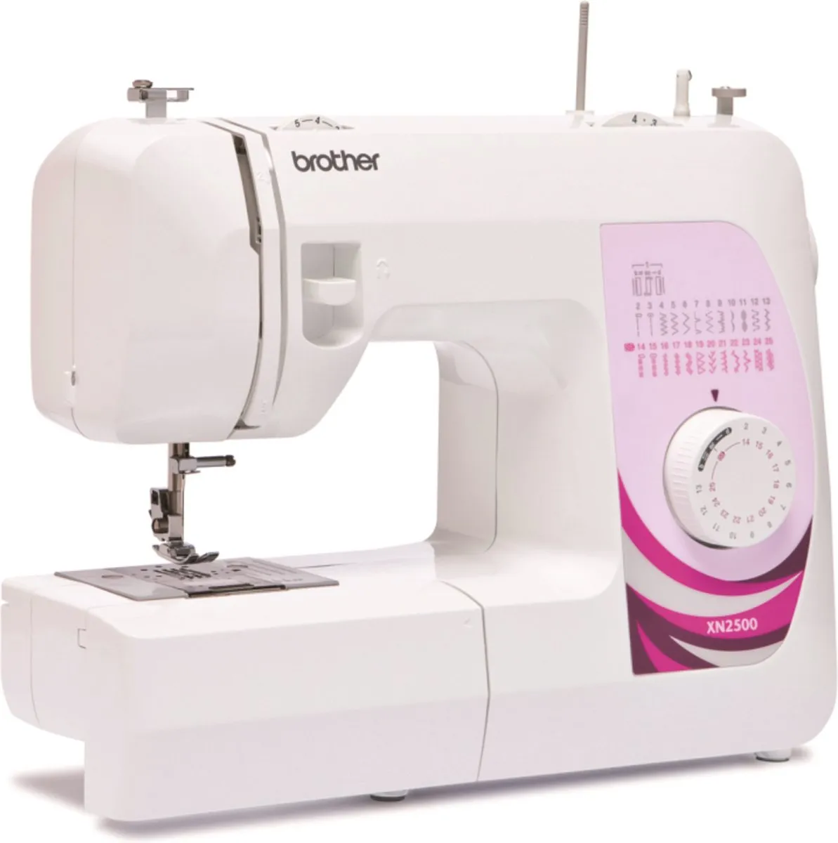 Brother XN-2500 Naaimachine - 25 Steken - Wit/Roz