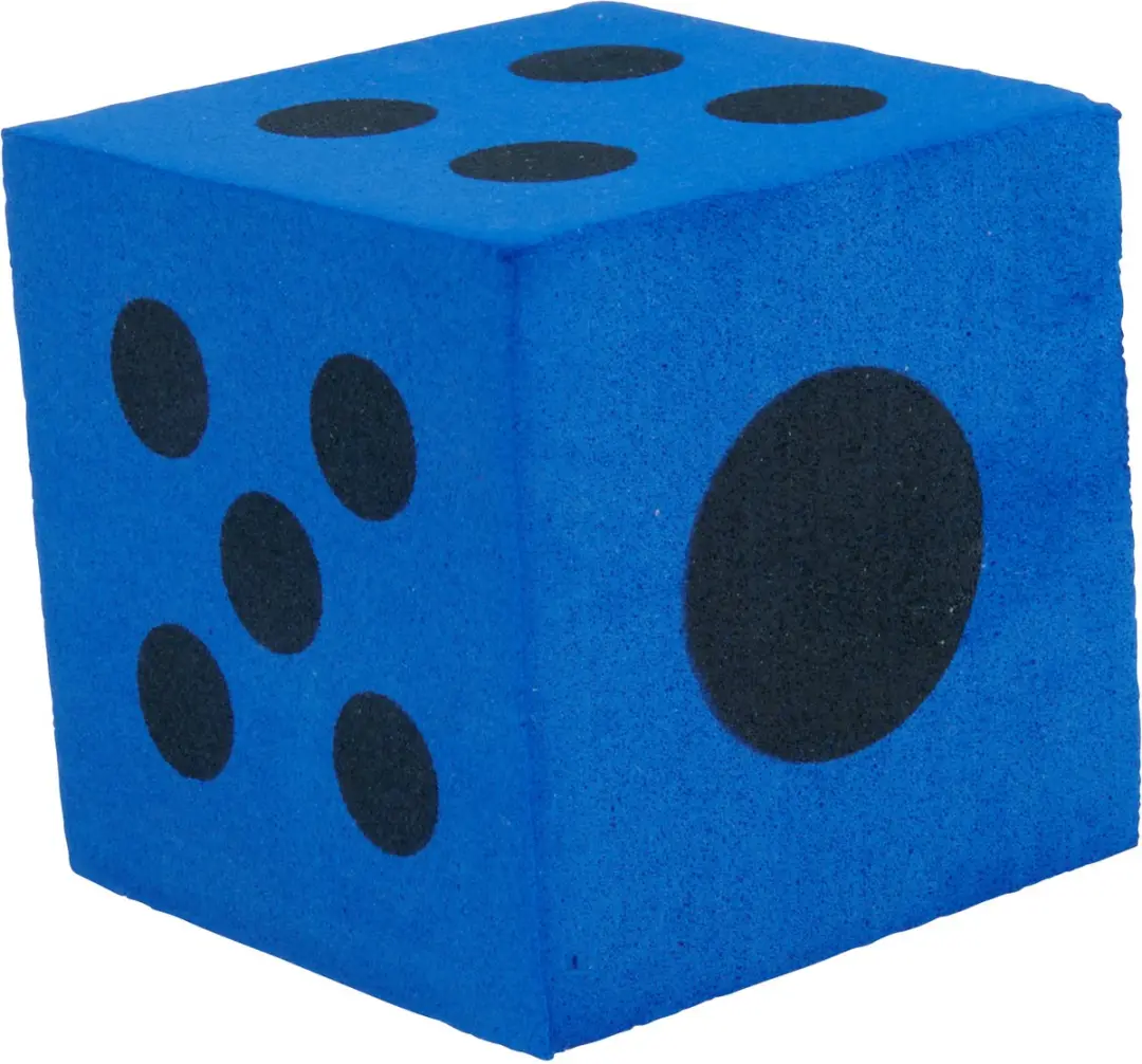Eddy Toys Foam Dice 3,8cm - 4 Stuks - Blauw - afbeelding 6 van 6