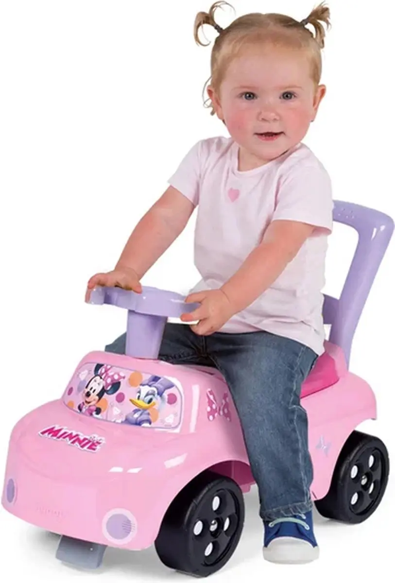 Smoby Disney Minnie Mouse Loopauto - Roze/Wit