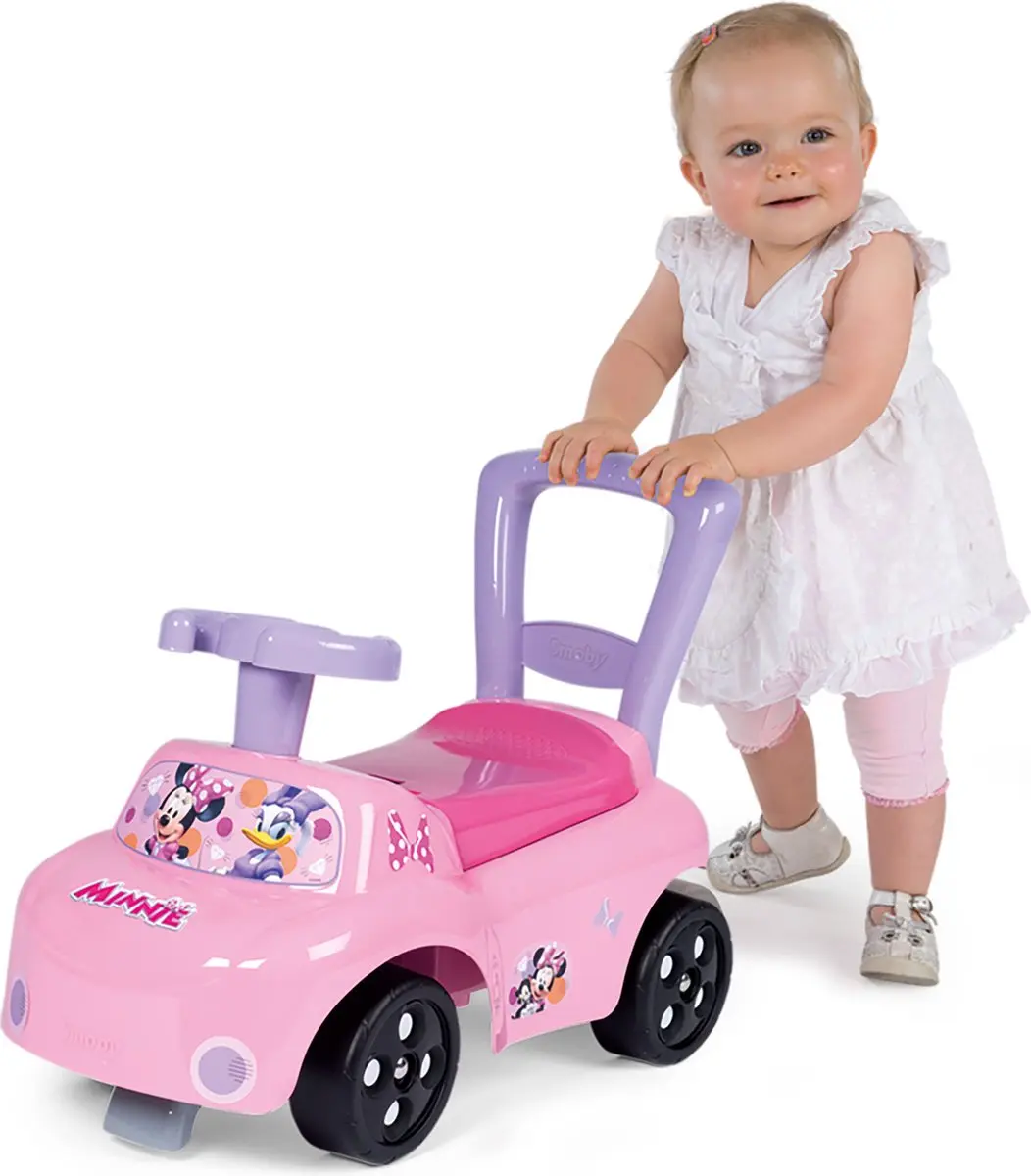 Smoby Disney Minnie Mouse Loopauto - Roze/Wit