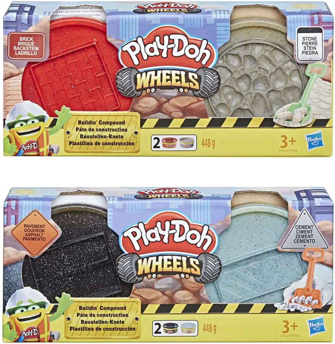 Play-Doh Wheels Bouwset Rood/Grijs - 2 Stuks