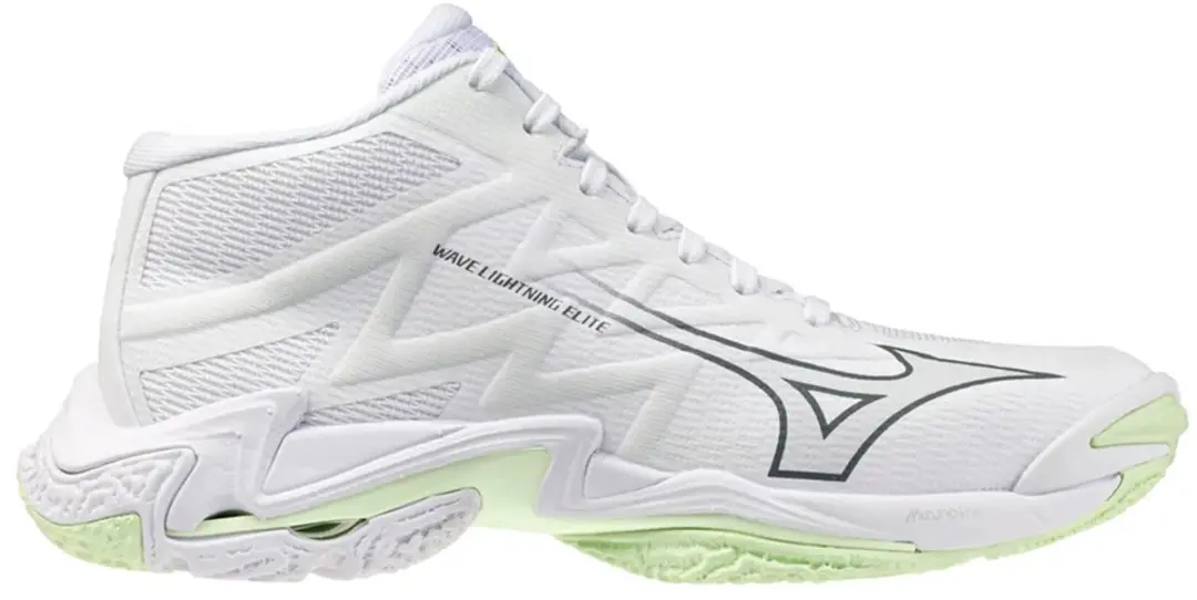 Mizuno Wave Lightning Elite Mid Dames Sportschoenen 40.5 - Wit