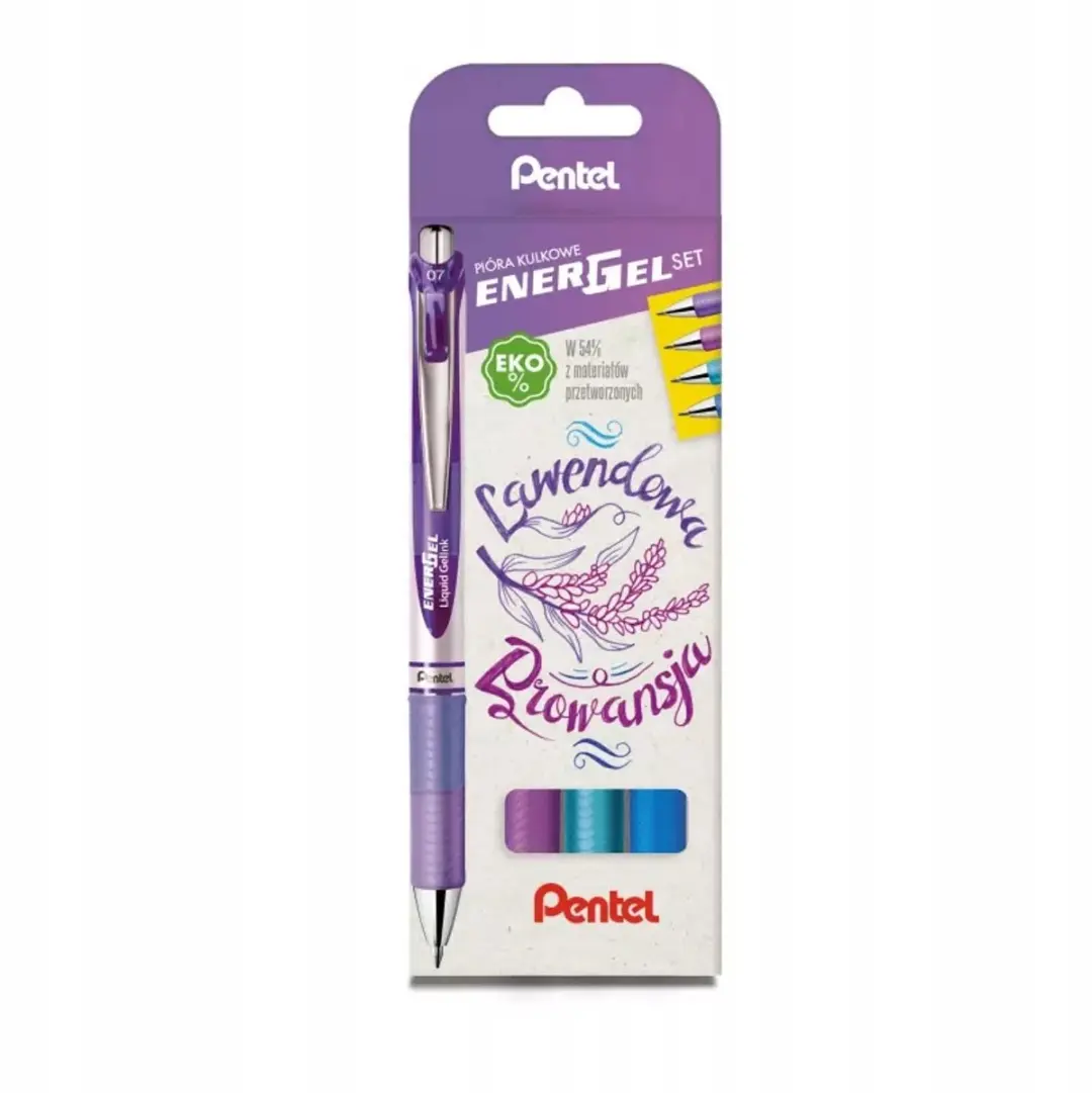 Pentel EnerGel Pen Set - 4 Stuks Lavender Provence