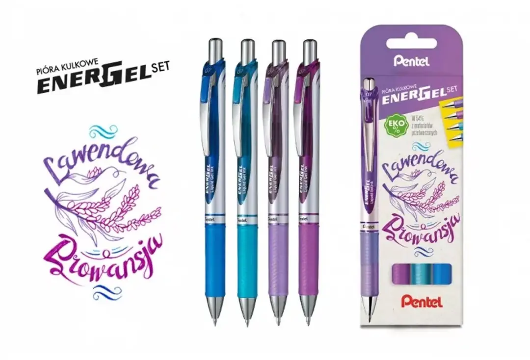 Pentel EnerGel Pen Set - 4 Stuks Lavender Provence
