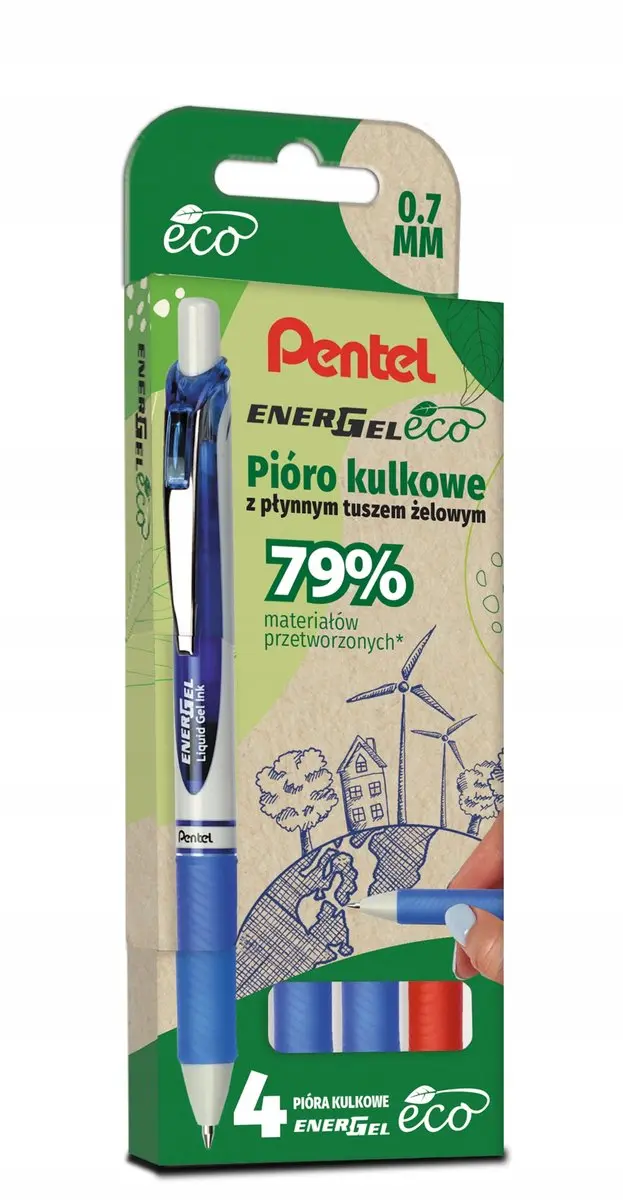Pentel BL77 Eco Gelpen Set - 4 Stuks - afbeelding 3 van 3