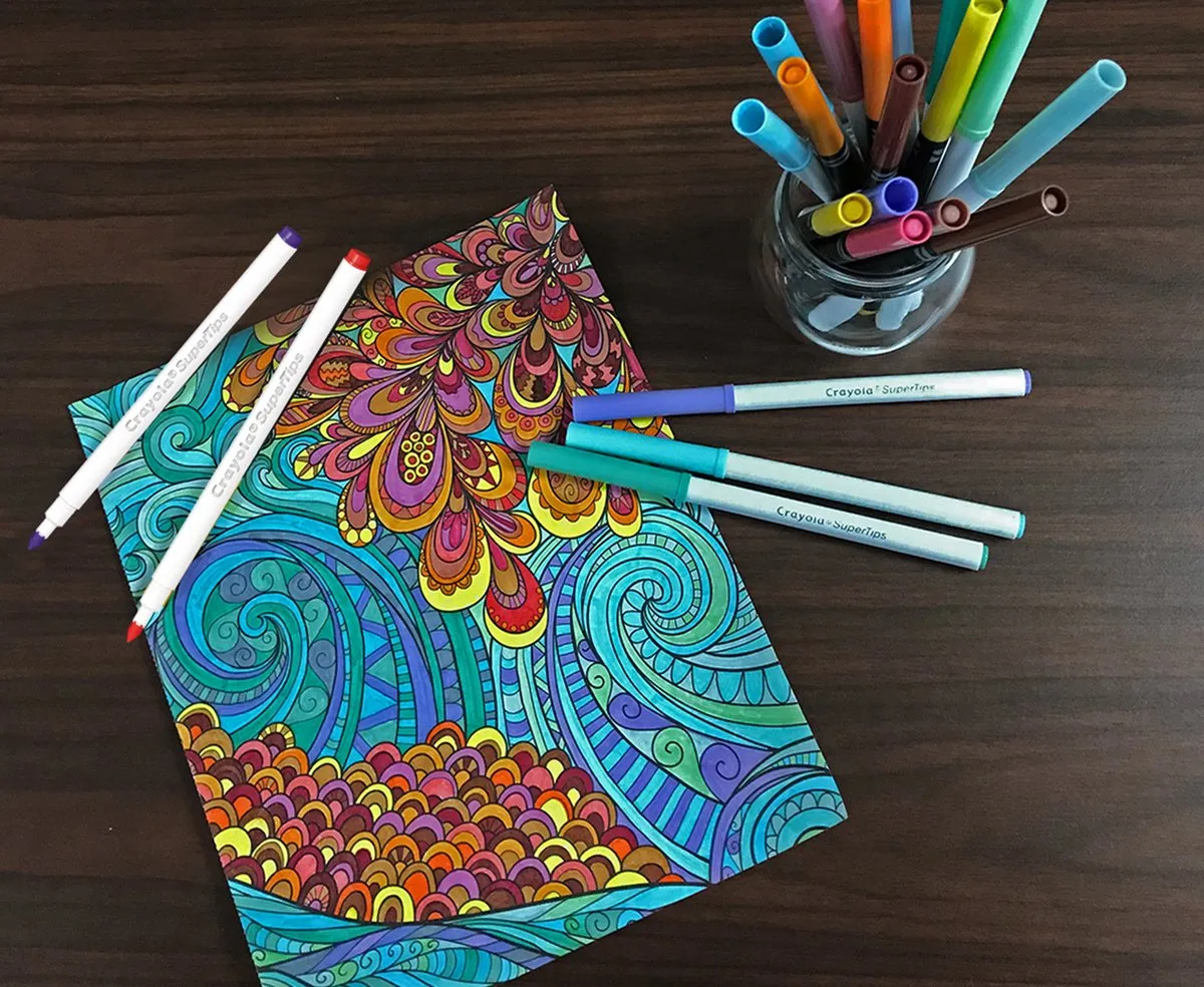 Crayola Supertips Viltstiften 12 Stuks - Pastelkleuren