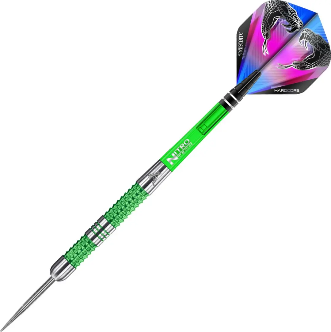 Red Dragon Peter Wright Snakebite Mamba Dartpijlen 3 Stuks - Groen/Zilver
